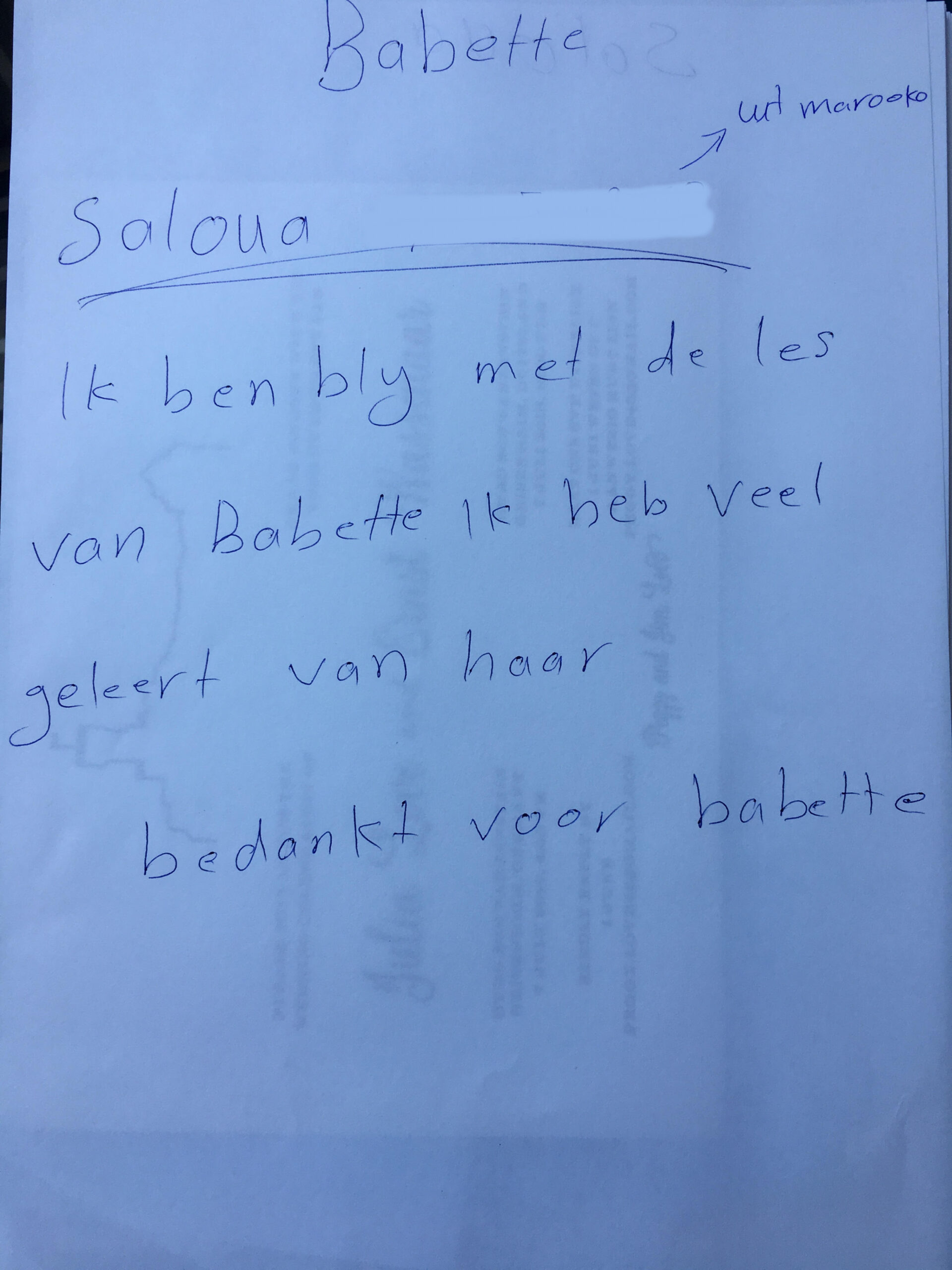 review geschreven Saloua