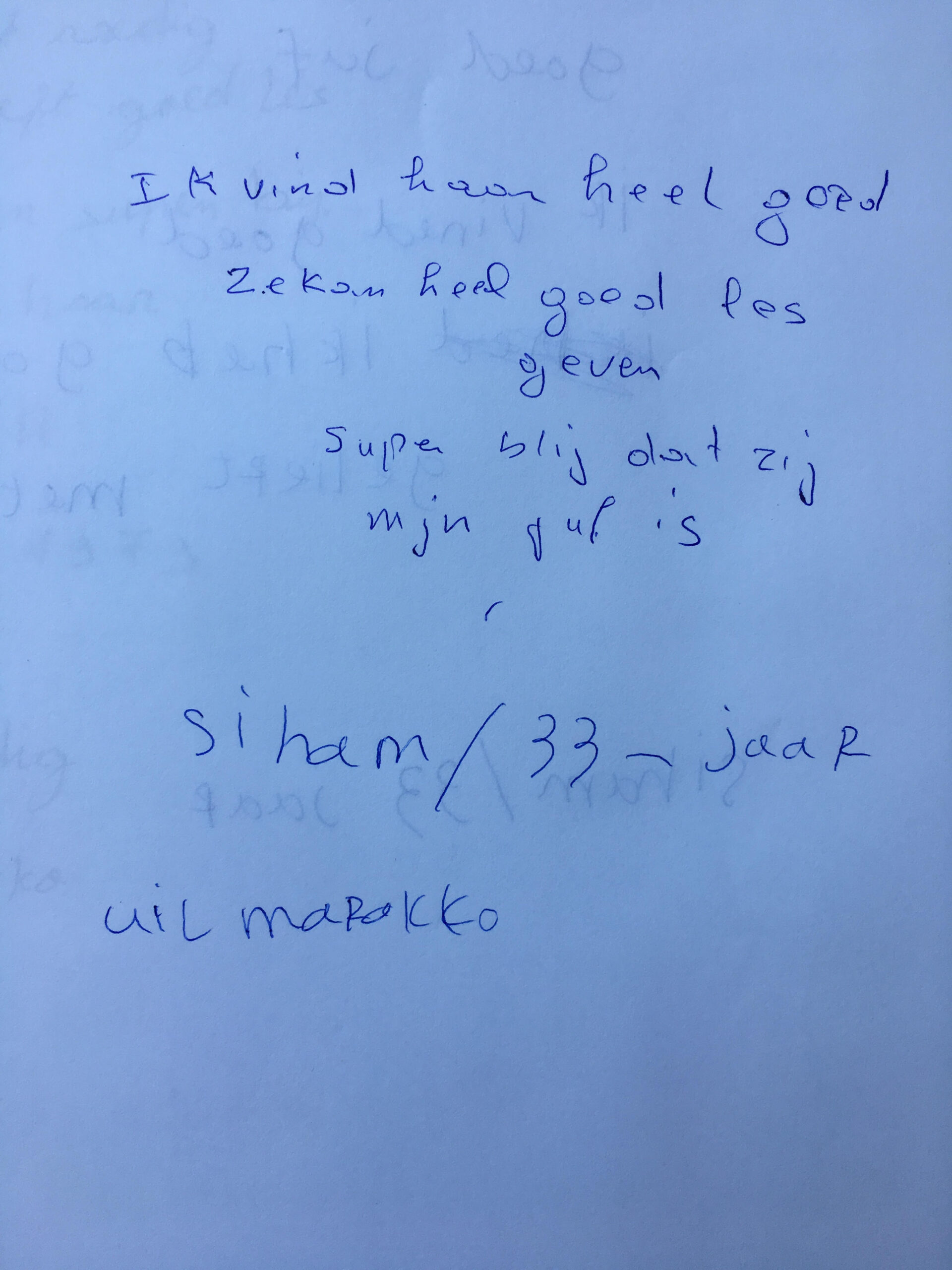 review geschreven Siham